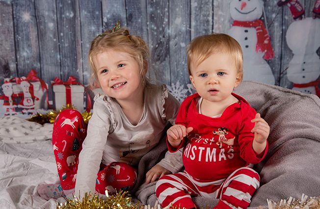 Children having a portrait session